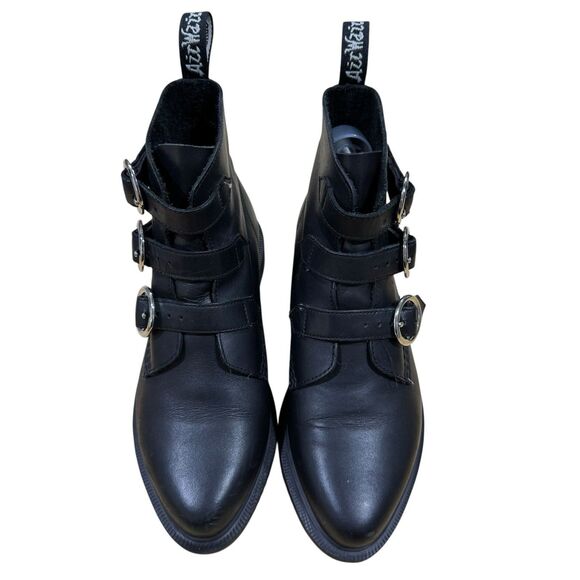 Dr. Martens Maudie Womens Size 5 Black Leather Short Buckle Boots EU 36 - Picture 2 of 12